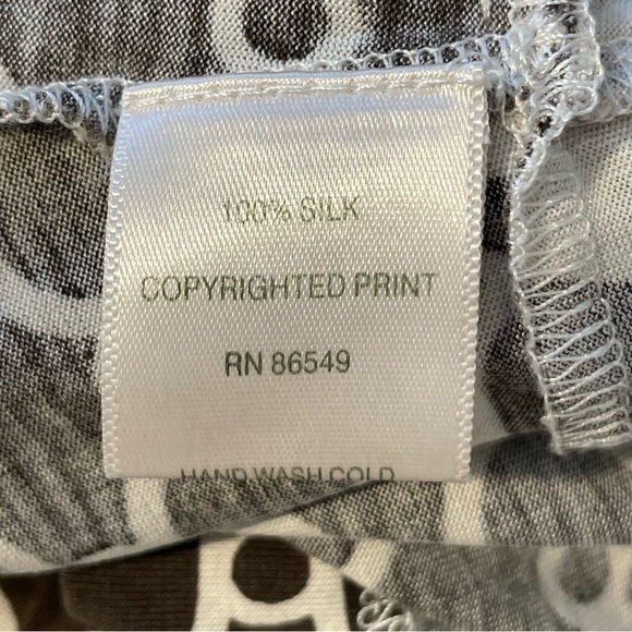 Tommy Bahama Brown Ivory Silk Tropical Palm Sleeveless Embellished Dress Sz 8/10 - Picture 11 of 11